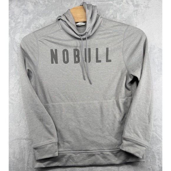 NOBULL Performance Hoodie‎ Gray Training Fitness Gym CrossFit Size L 22x27 READ - Picture 1 of 5